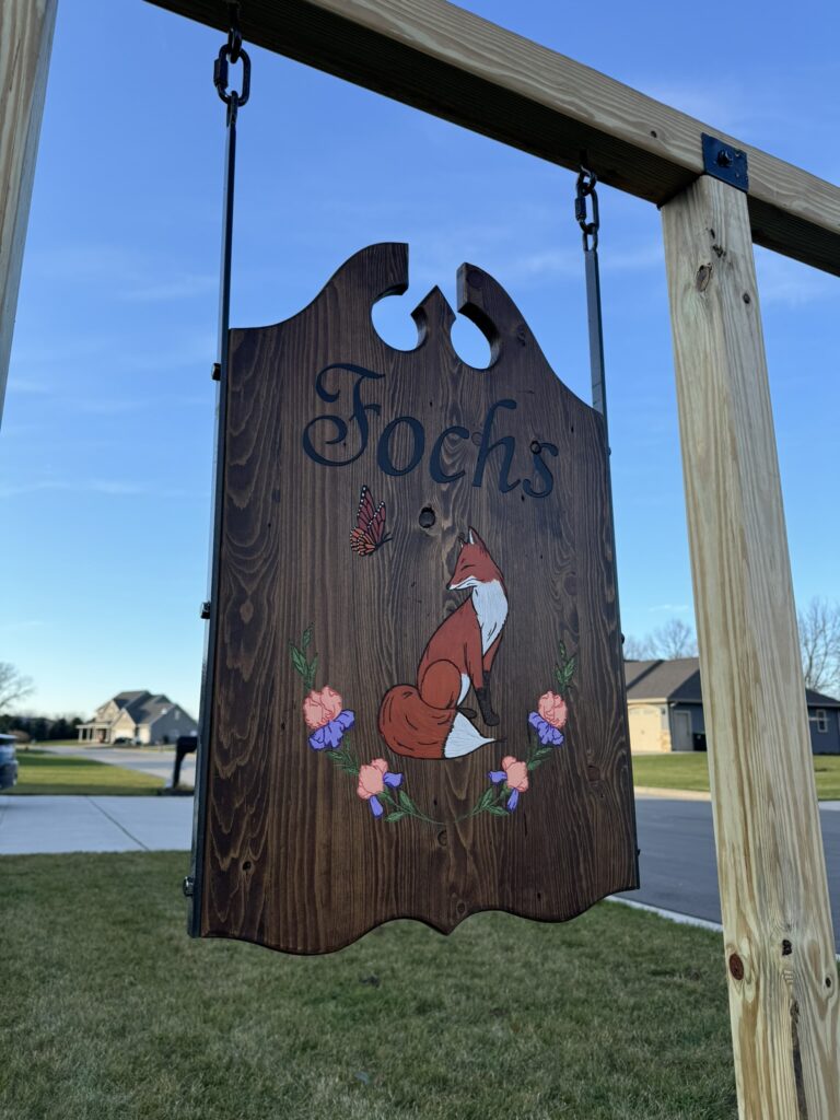 All out door signs are coated with an Exterior Polyurethane